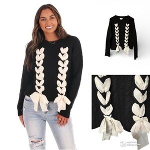 Dreamers bow weave sweater S/M